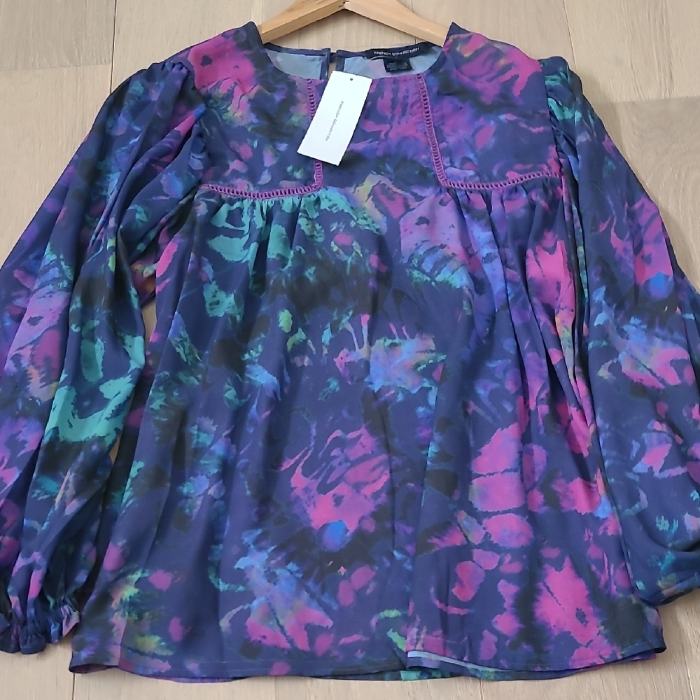 French Connection Purple and Pink Blouse